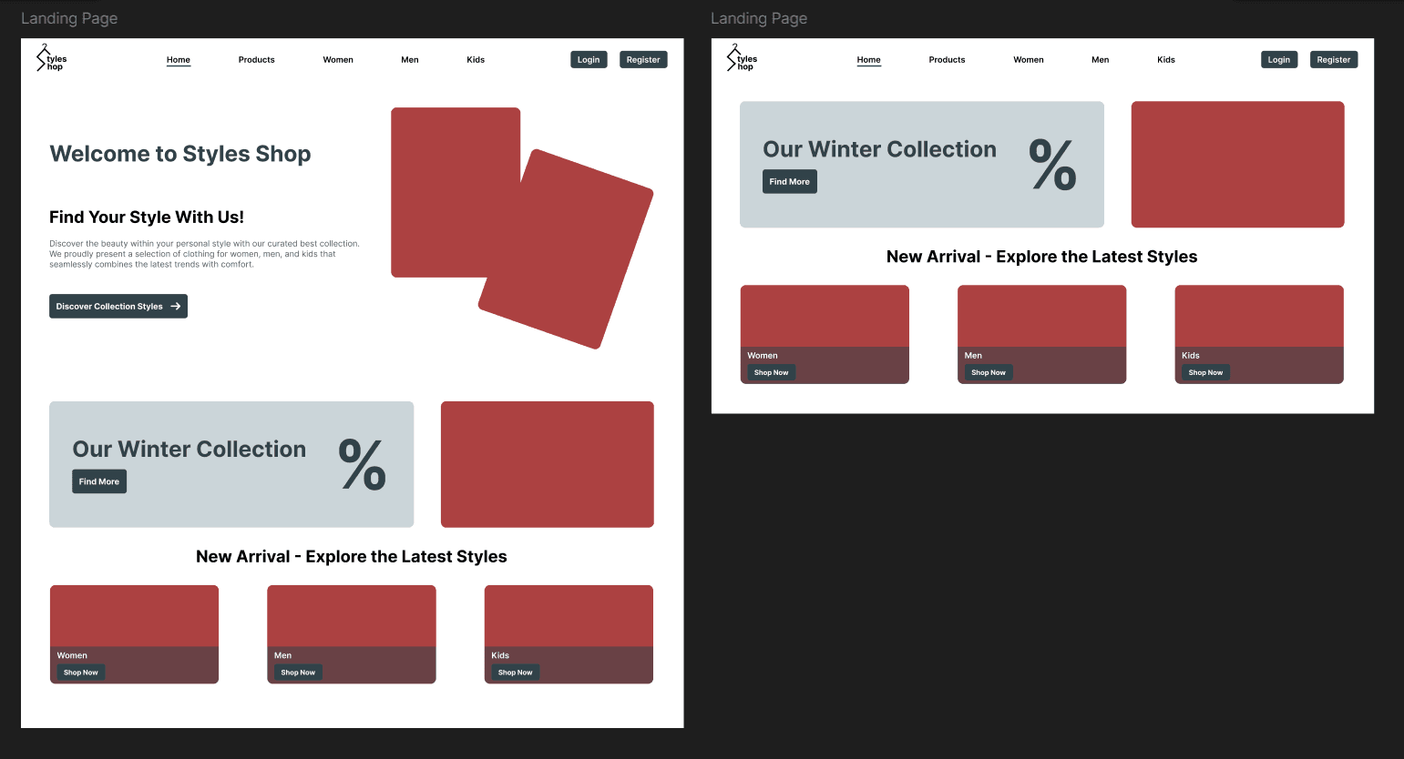 Style Shop - UI/UX Design